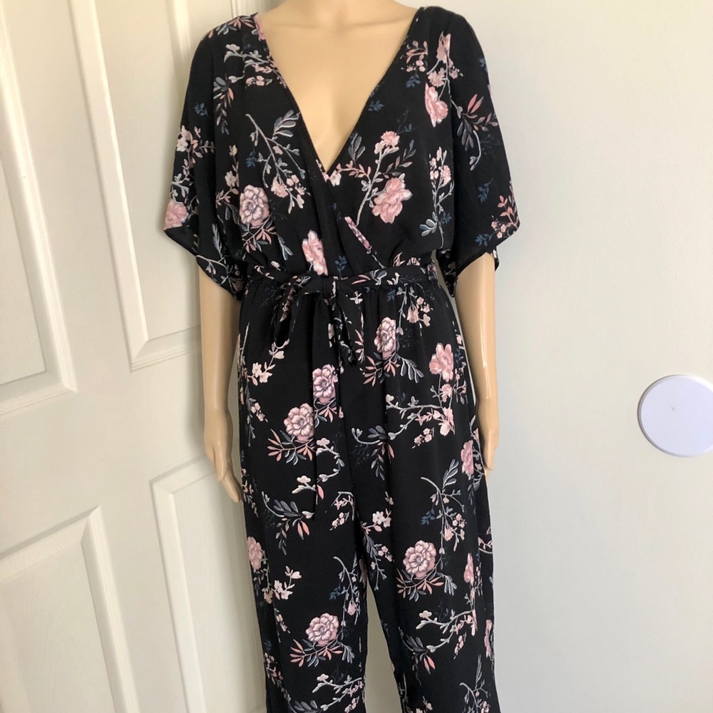 Black floral Jumpsuit